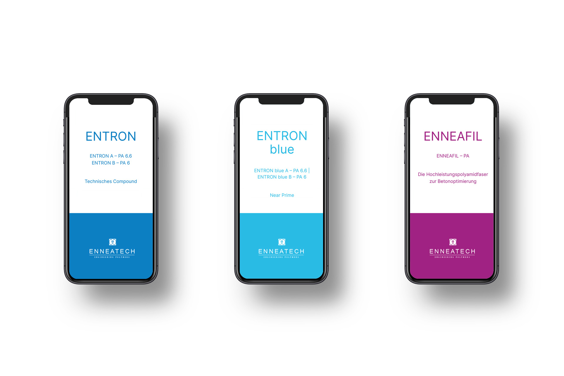 Enneatech Produkteseiten auf Mobiltelefon